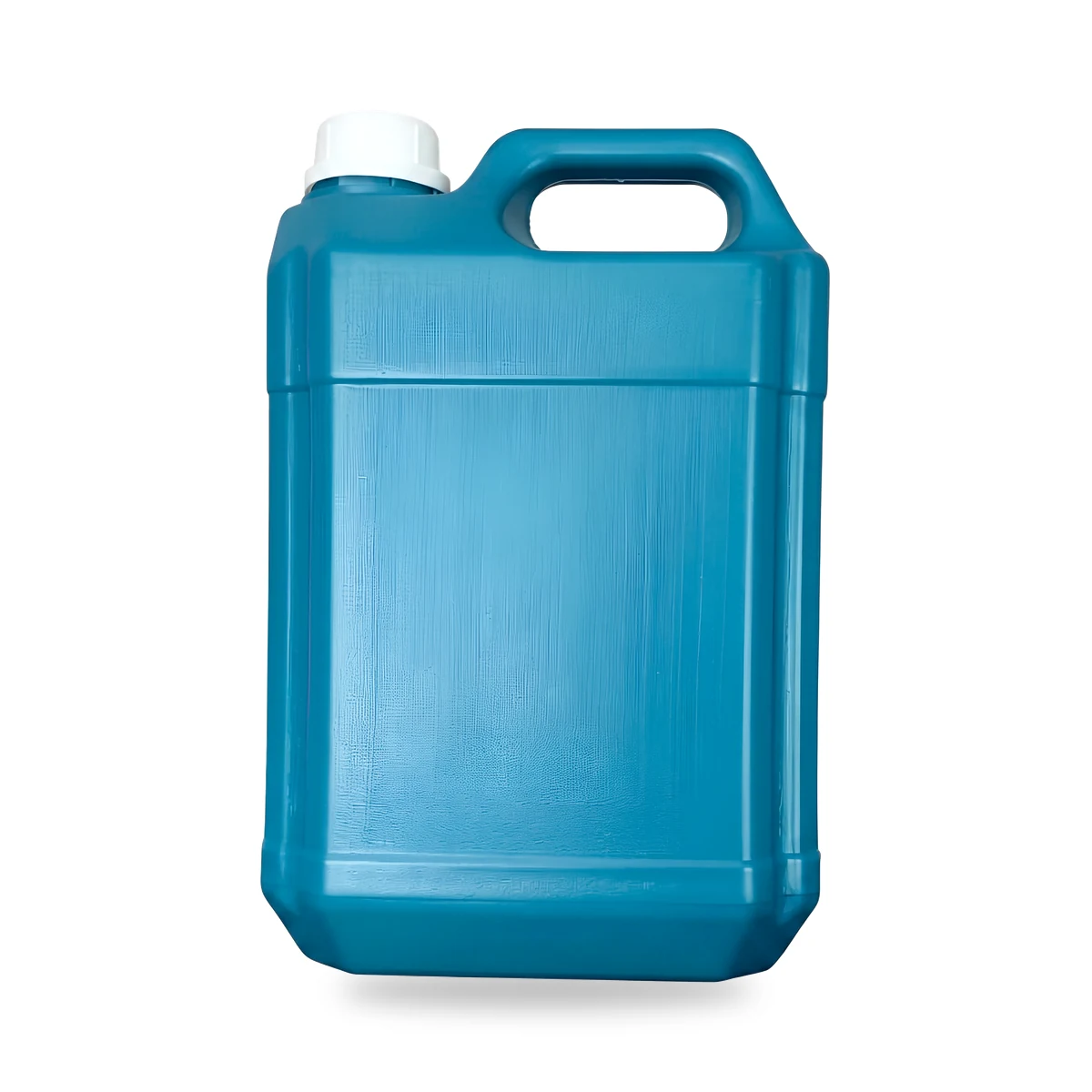 Galão de PEAD 5 litros azul reciclado com alça e tampa branca